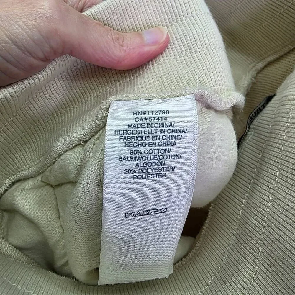 True Religion Cream Double Knit Branded Slim Joggers Size Large *Flaws*